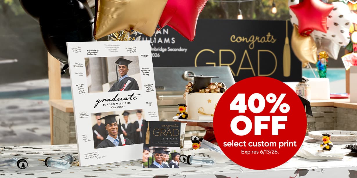40% off select custom print